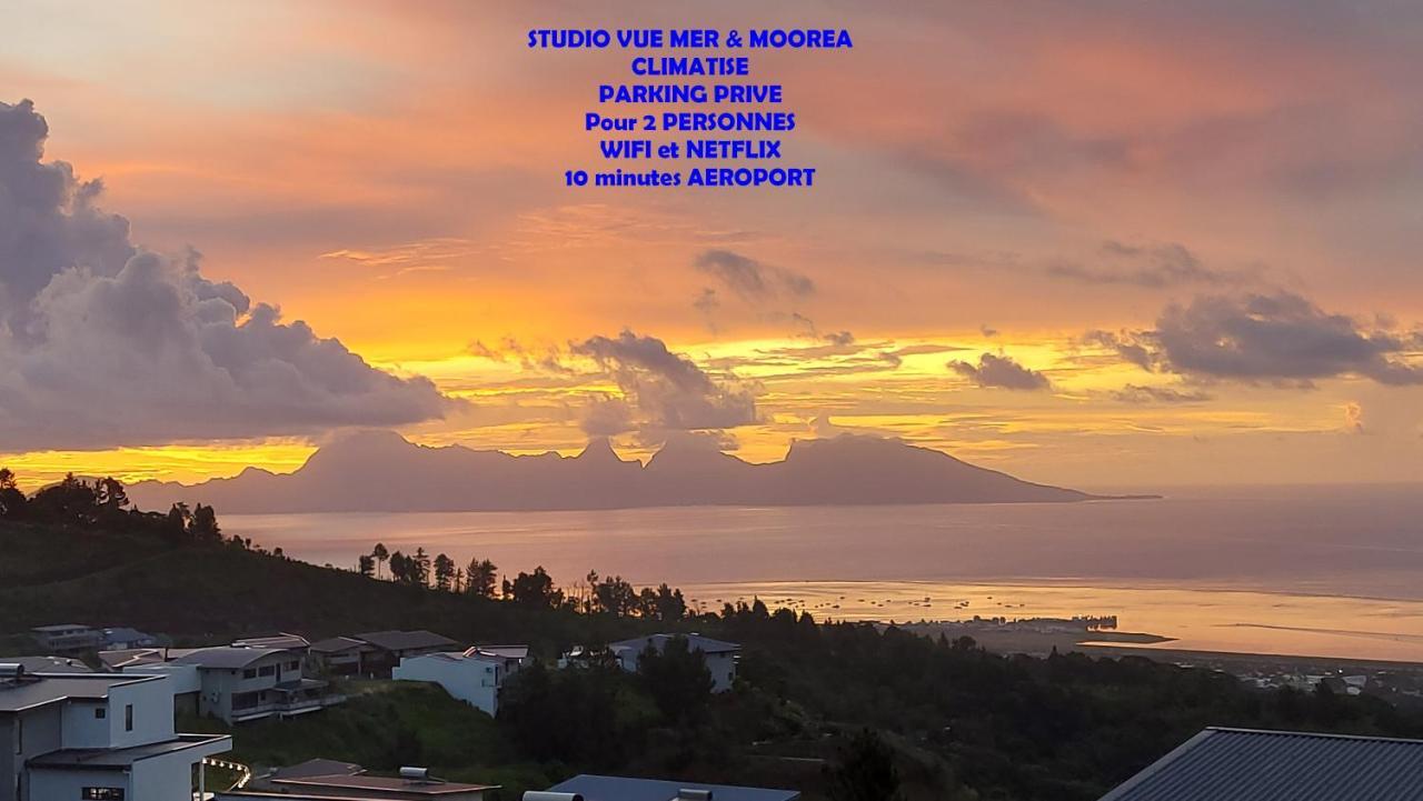Studio Vaimiti Pour 2 Personnes Vue Mer Et Moorea Faaa Ngoại thất bức ảnh
